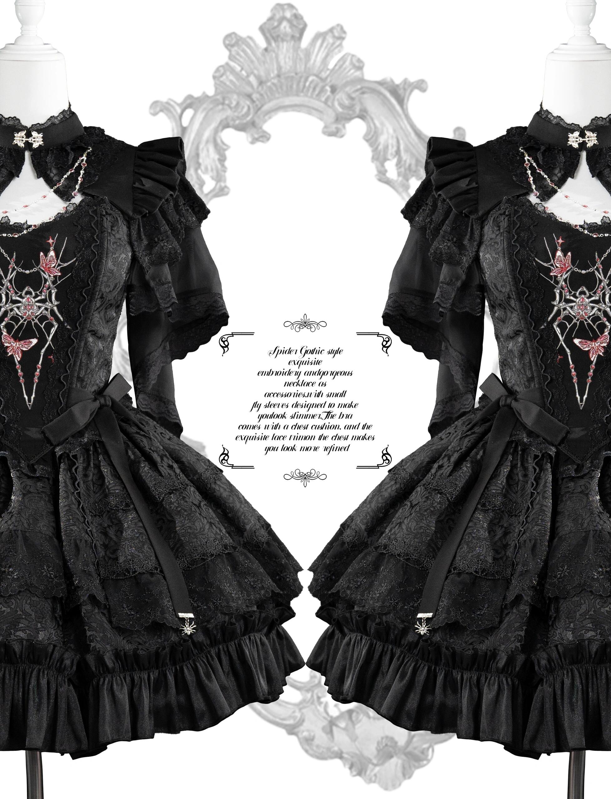 Crimson Web Enchantress Lolita Dress