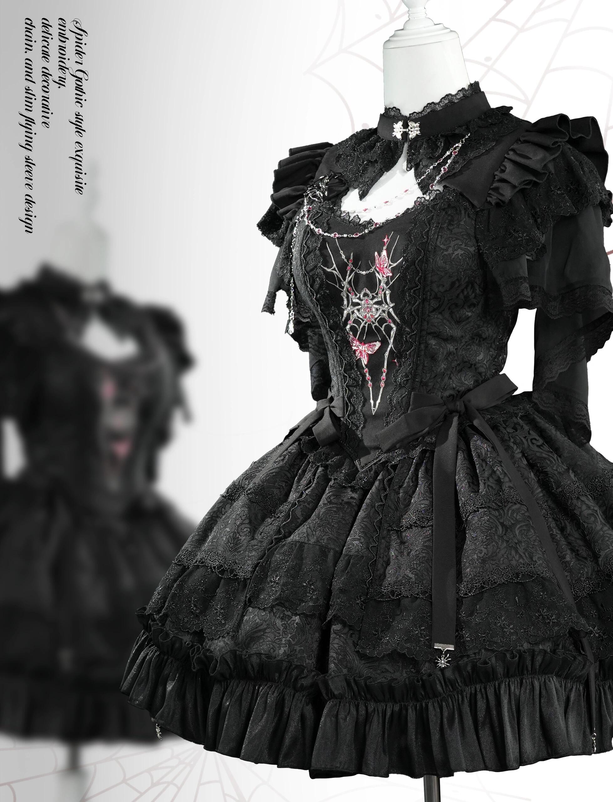 Crimson Web Enchantress Lolita Dress