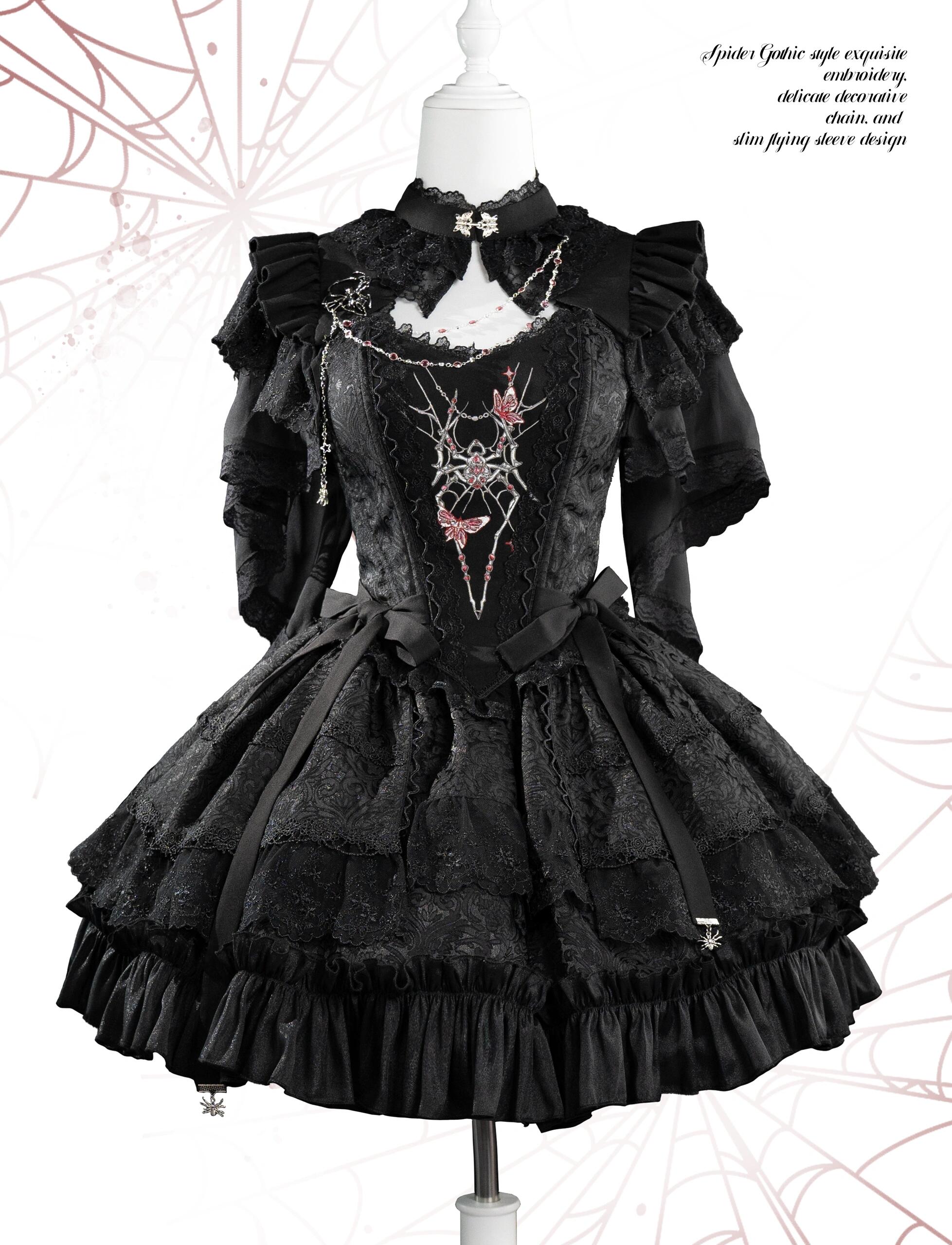 Crimson Web Enchantress Lolita Dress