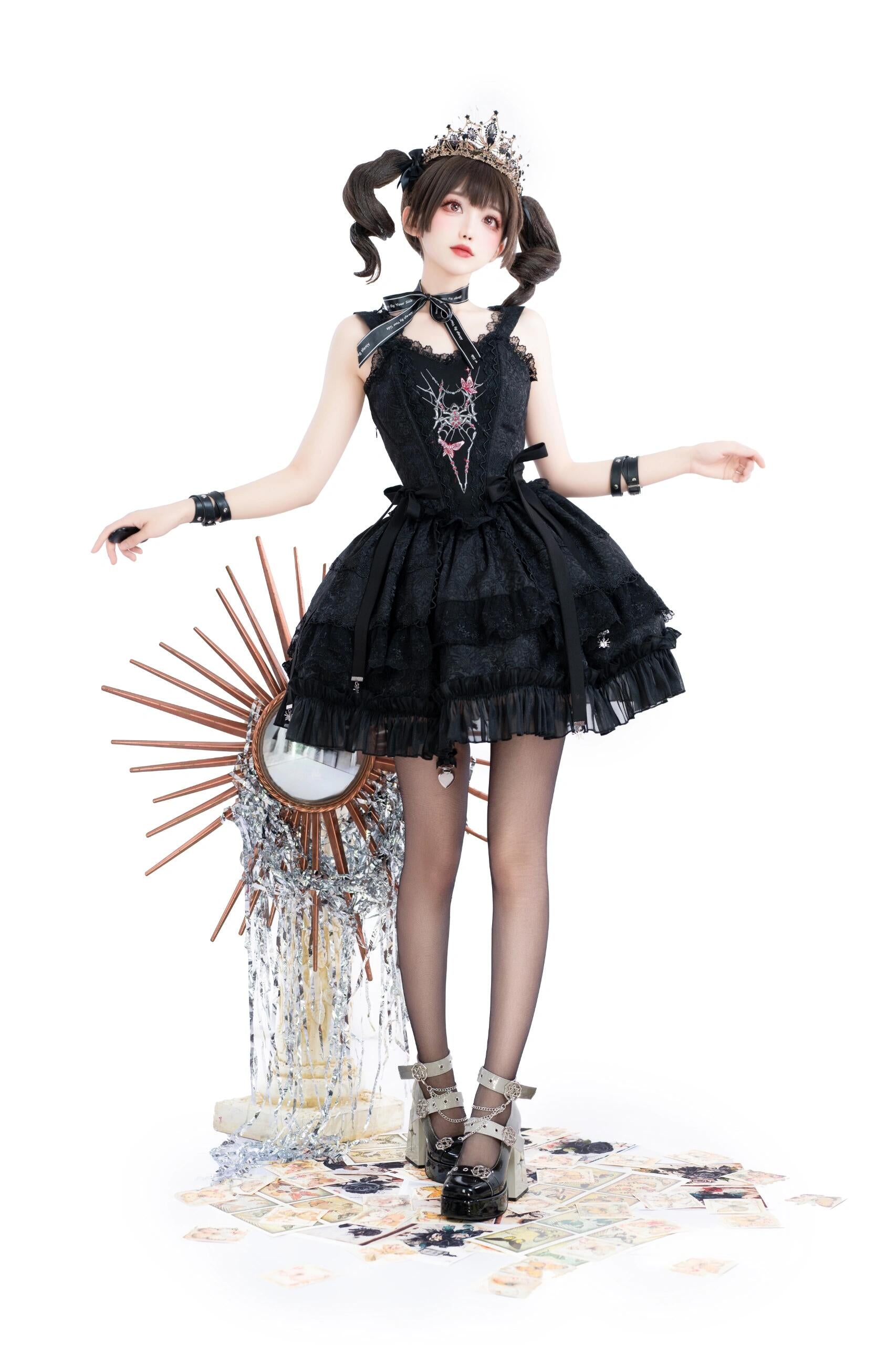 Crimson Web Enchantress Lolita Dress