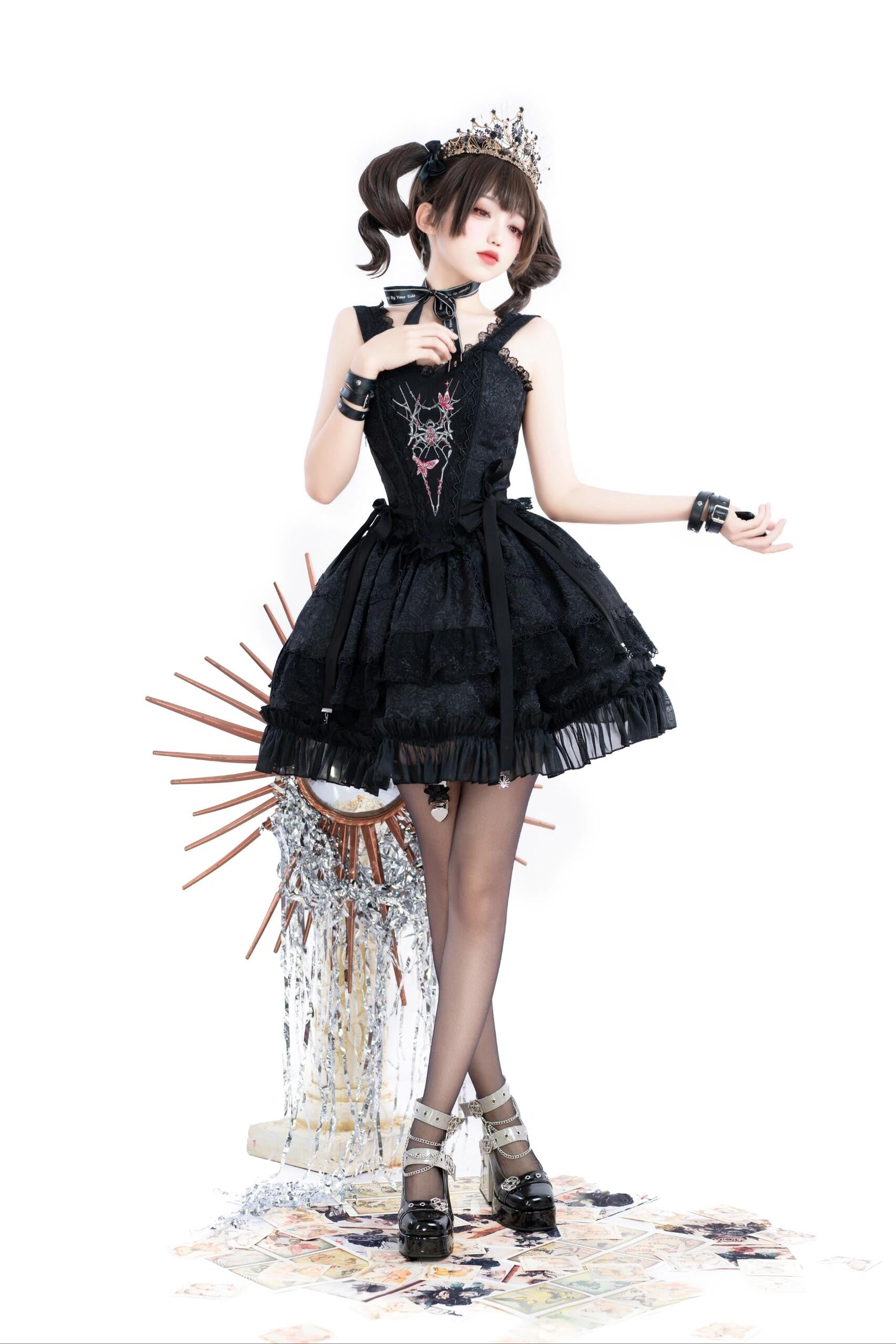 Crimson Web Enchantress Lolita Dress
