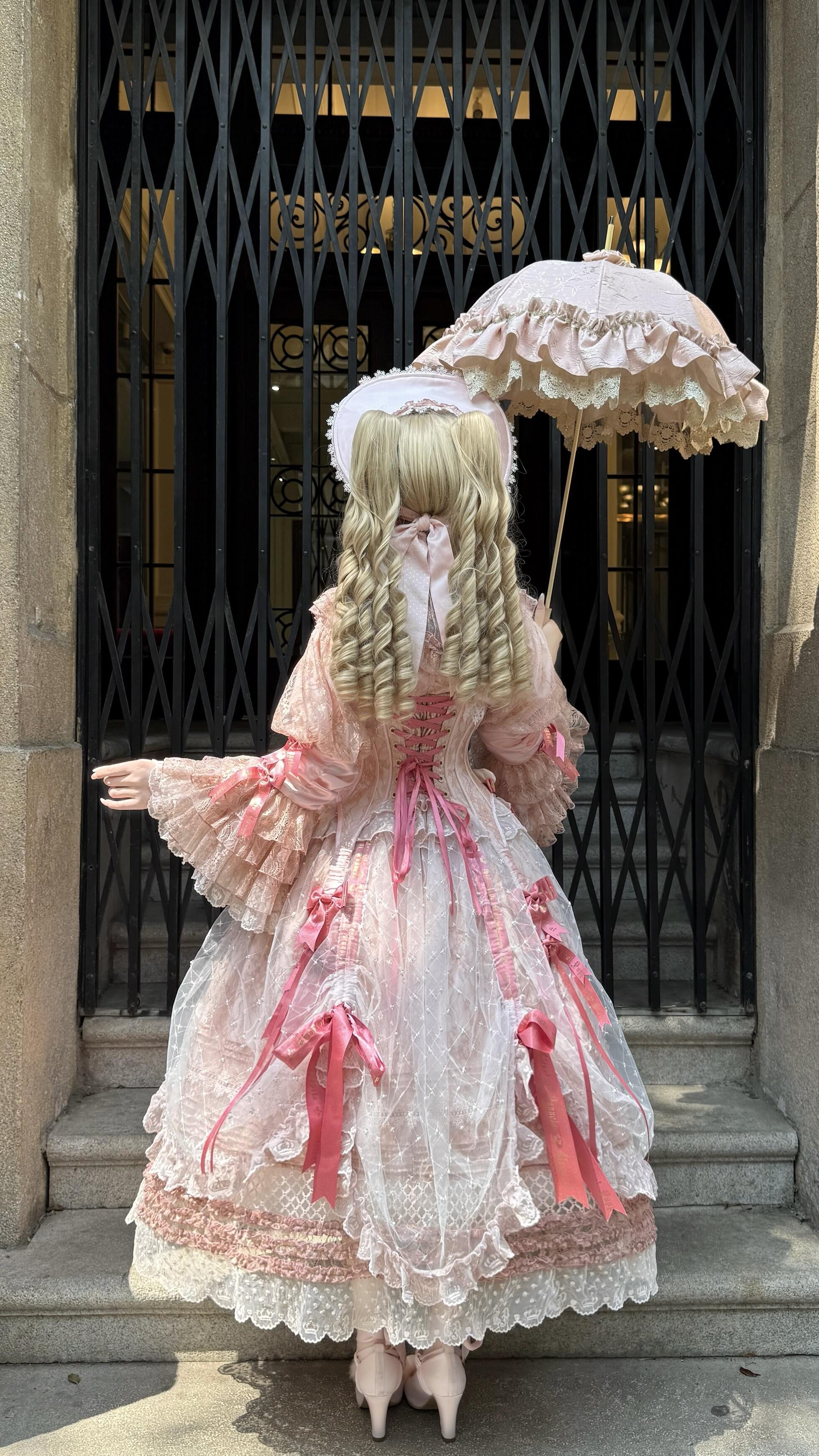 Rococo Blush Rose Court Gown (Vintage Pink)