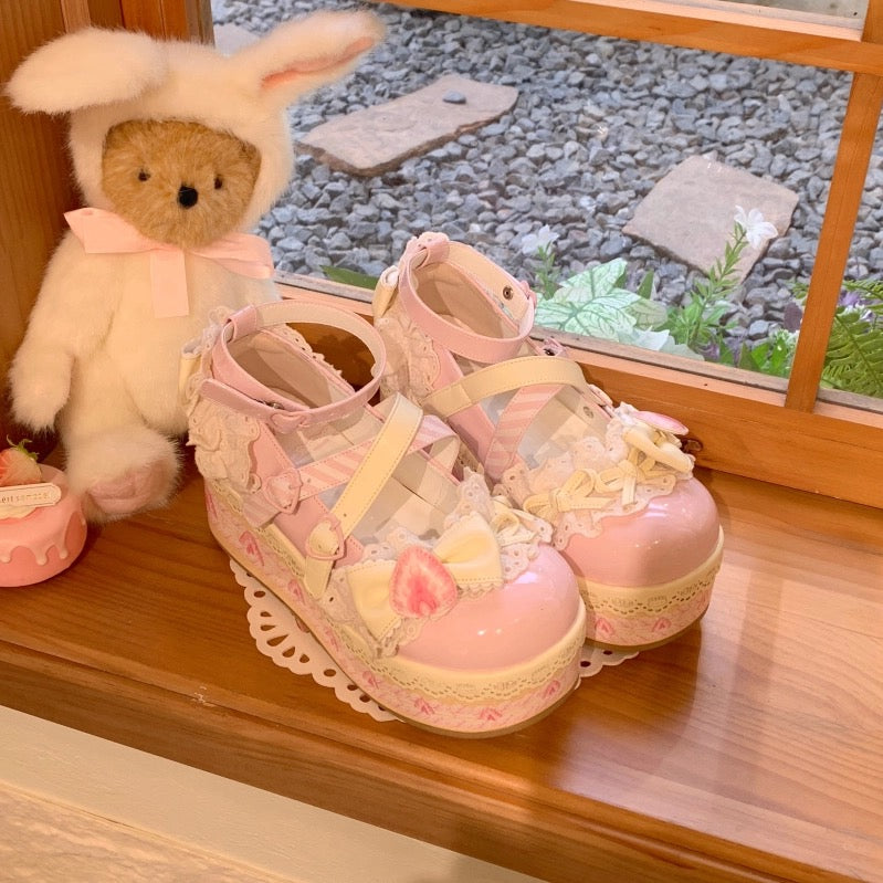 Strawberry Carnival Lolita Shoes Platforms