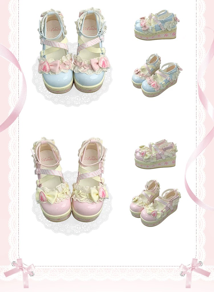 Strawberry Carnival Lolita Shoes Platforms