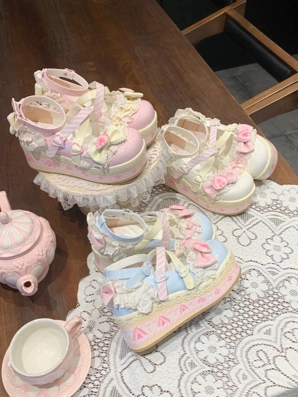 Strawberry Carnival Lolita Shoes Platforms