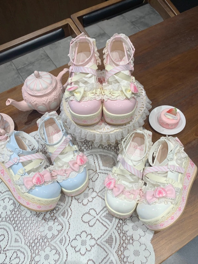 Strawberry Carnival Lolita Shoes Platforms