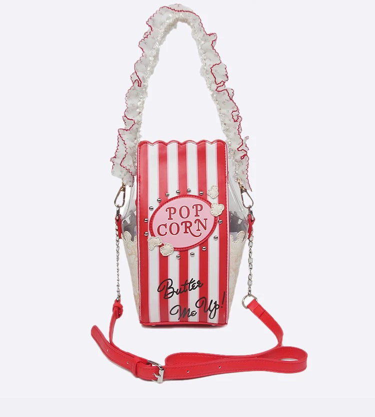 Popcorn Bucket Crossbody Bag