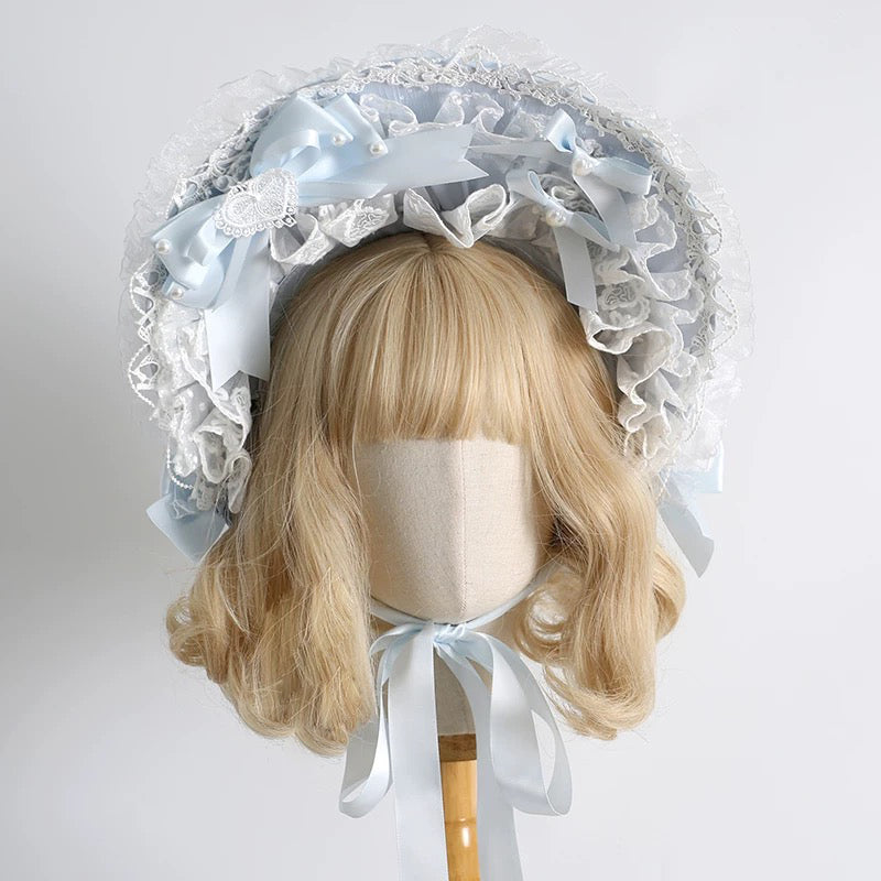 Celestial Blue Lace Bonnet