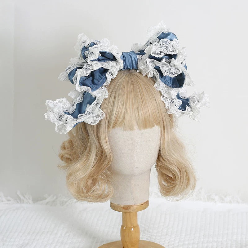 Royal Ruffles Lace Bow Headdress