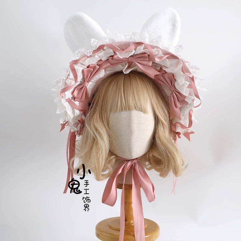 Bunny Dream Lace Bonnet