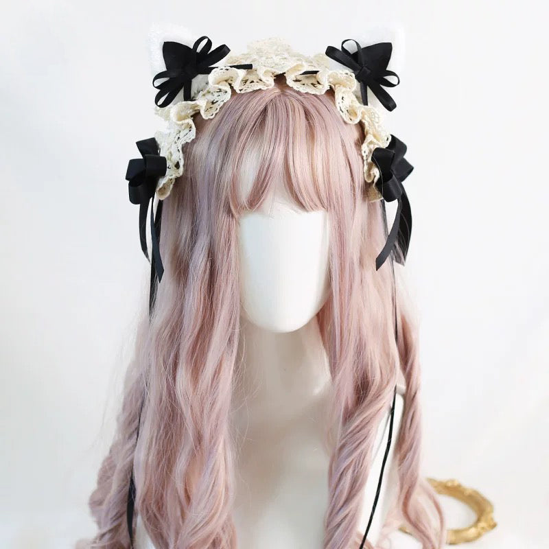 Sweet Lace Cat Ear Headband