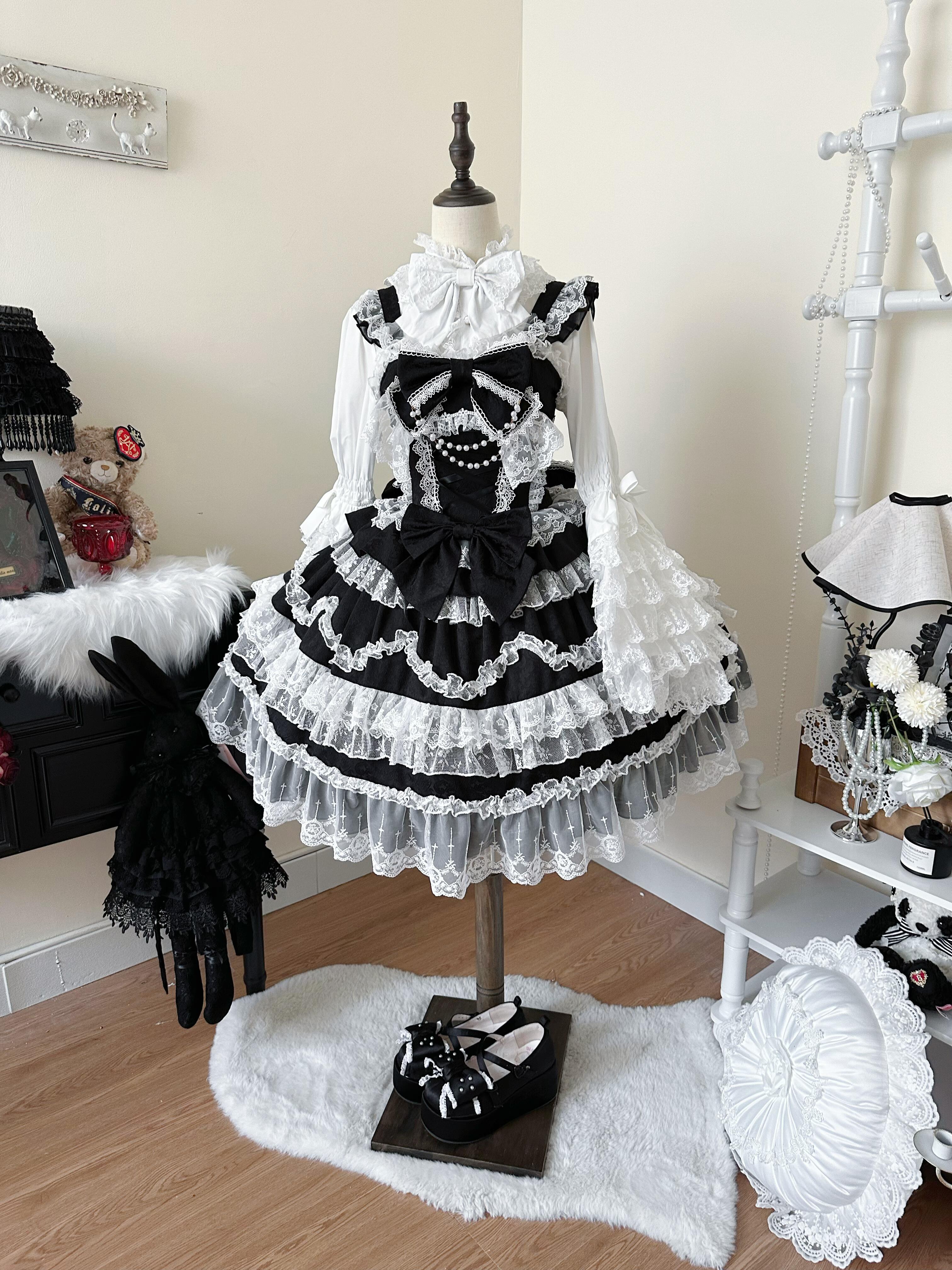 Midnight Lace Storybook JSK with Blouse (Bonnet Not Included)