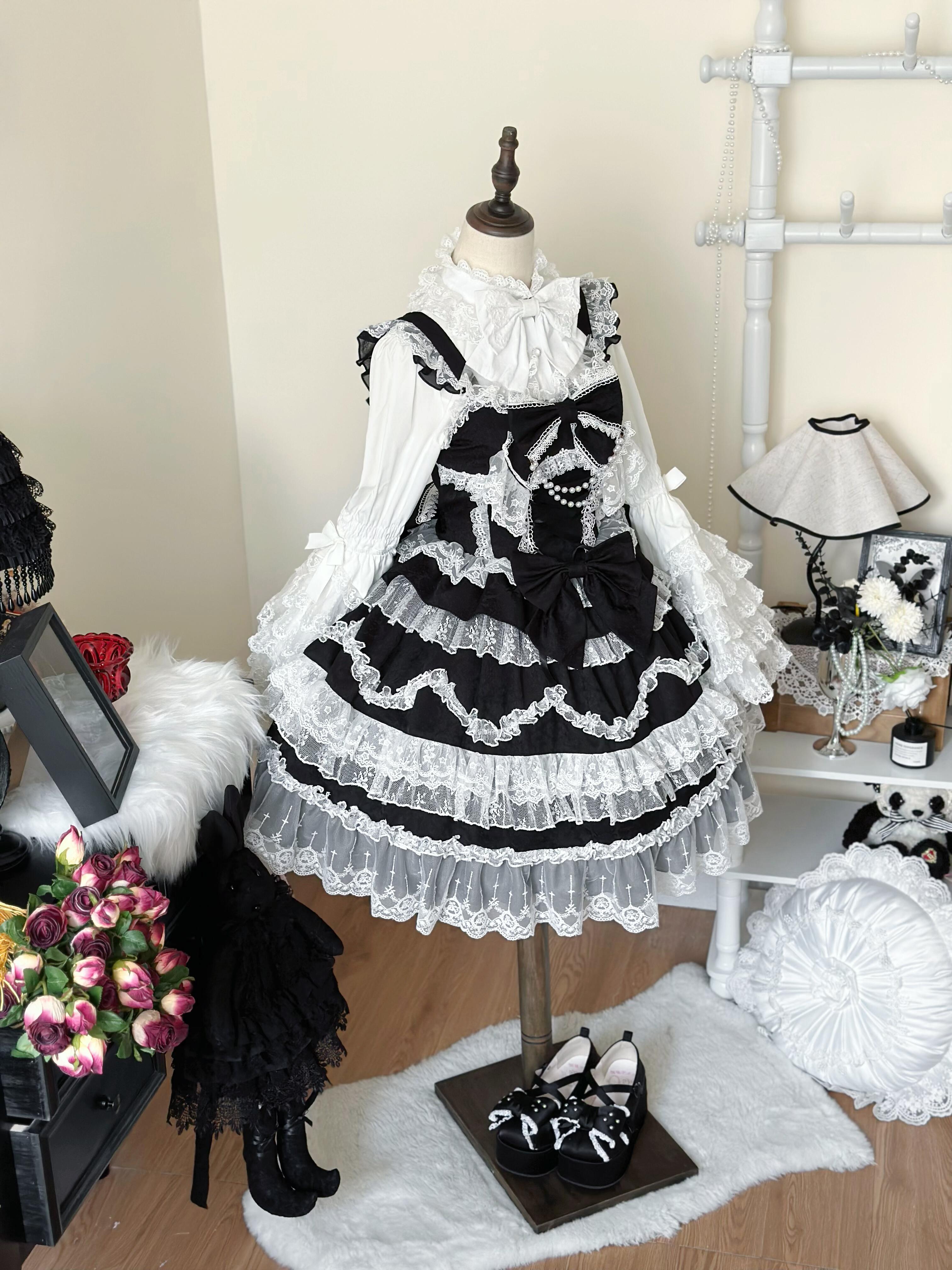 Midnight Lace Storybook JSK with Blouse (Bonnet Not Included)