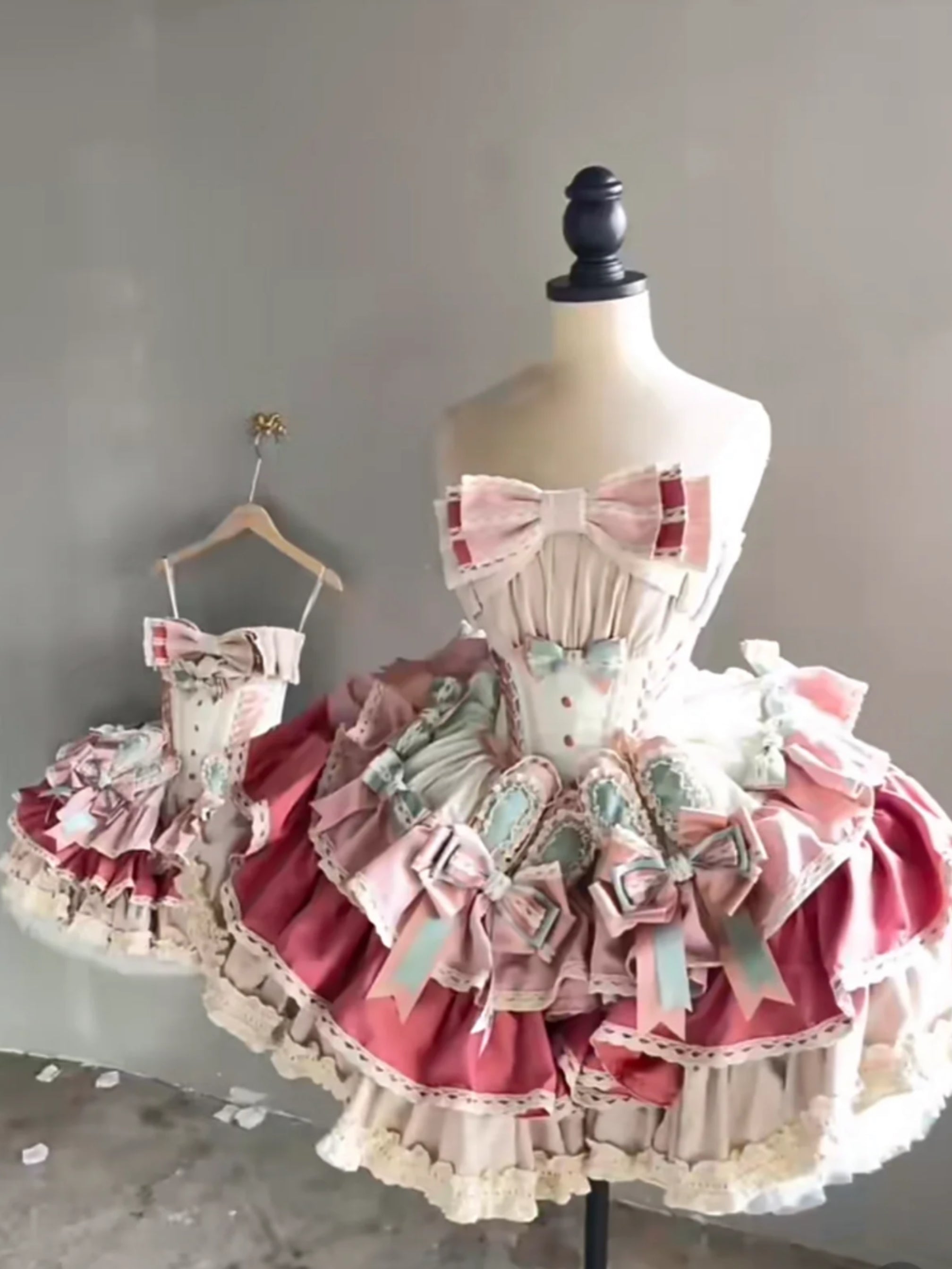 Bustier Lolita Dress, Short Ballerina Skirt and Statement Bow