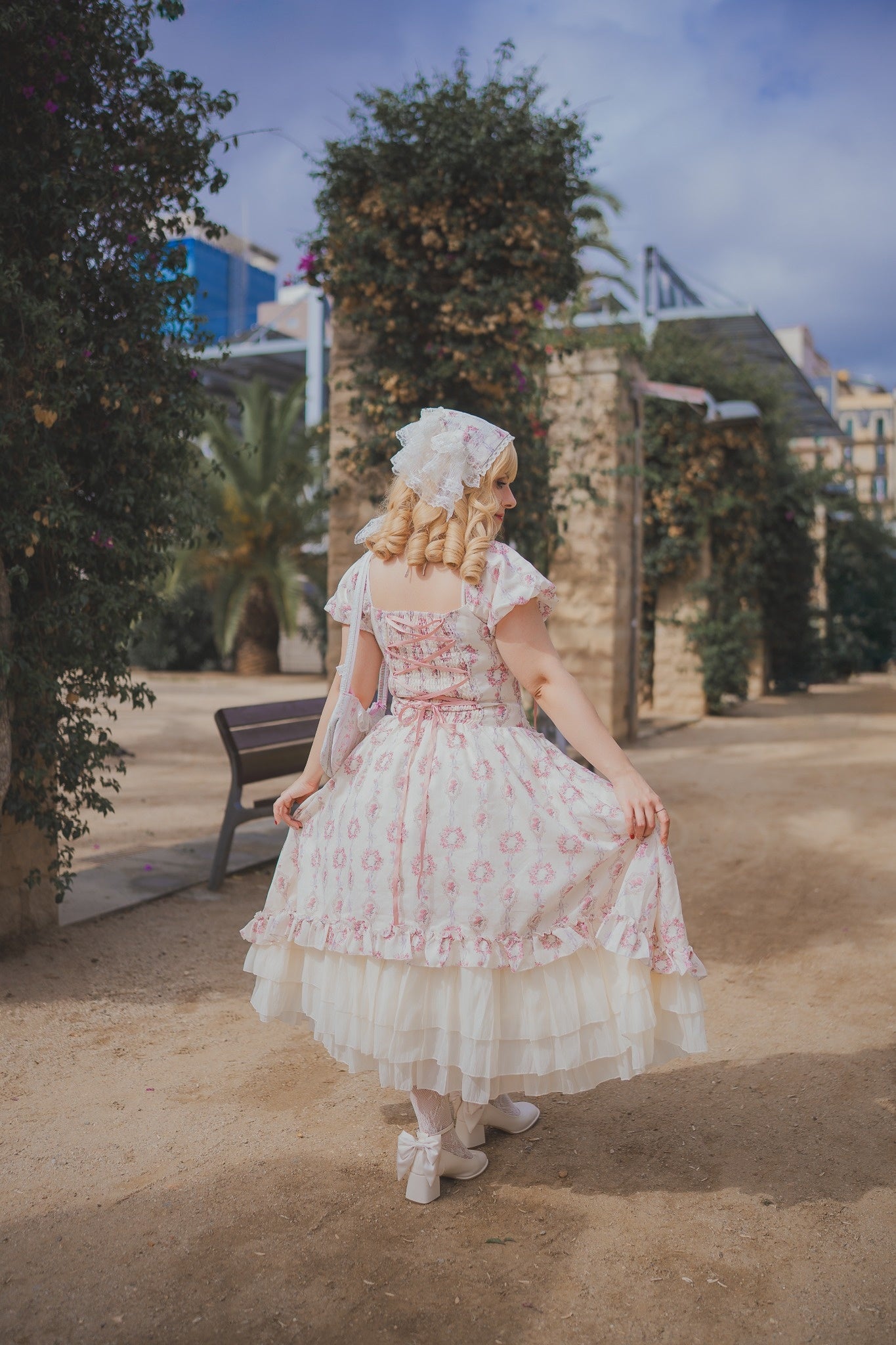 Rosy Garden Charm Long OP (Ivory Pink)