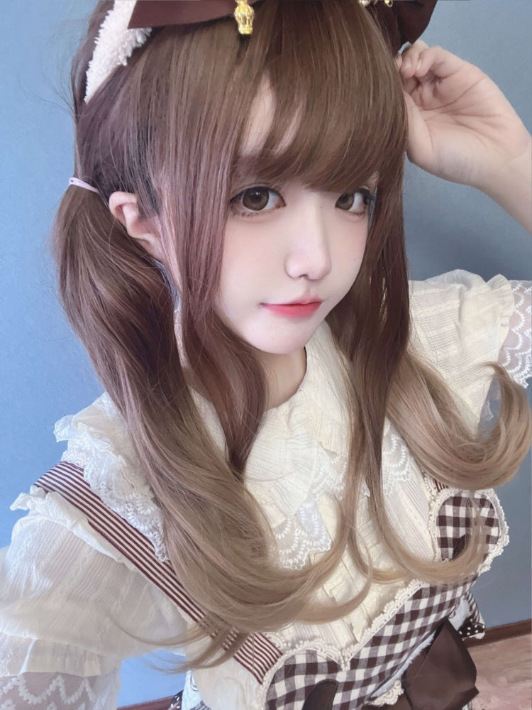 Long Wavy Brown Ombre Hair Wig