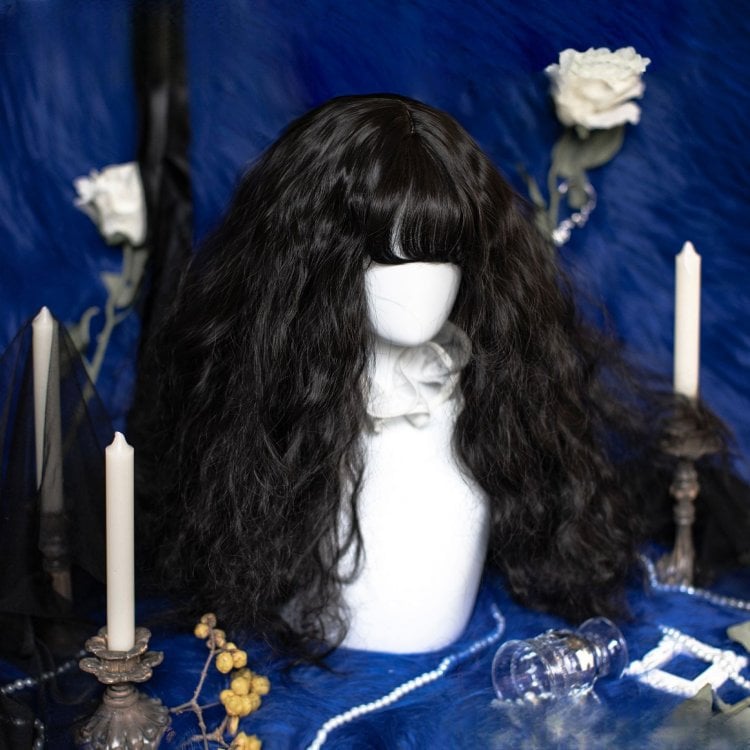 Black Long Curly Synthetic Wig