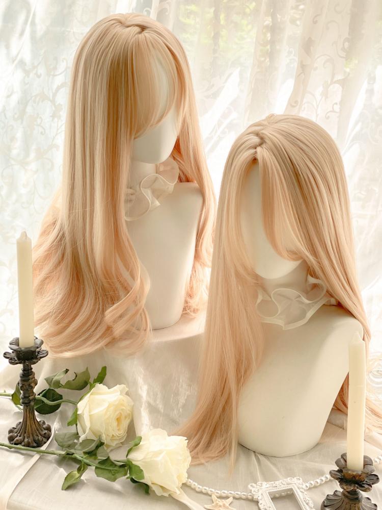 Blonde Long Wavy Wig and Long Straight Wig Set