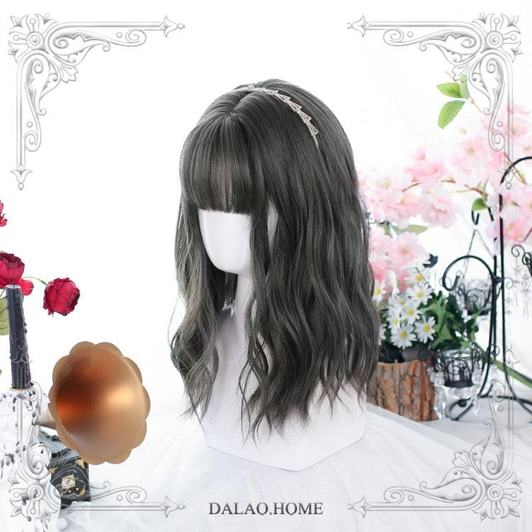 Limestone Water Ripple Mid-Length Curly Synthetic Wig