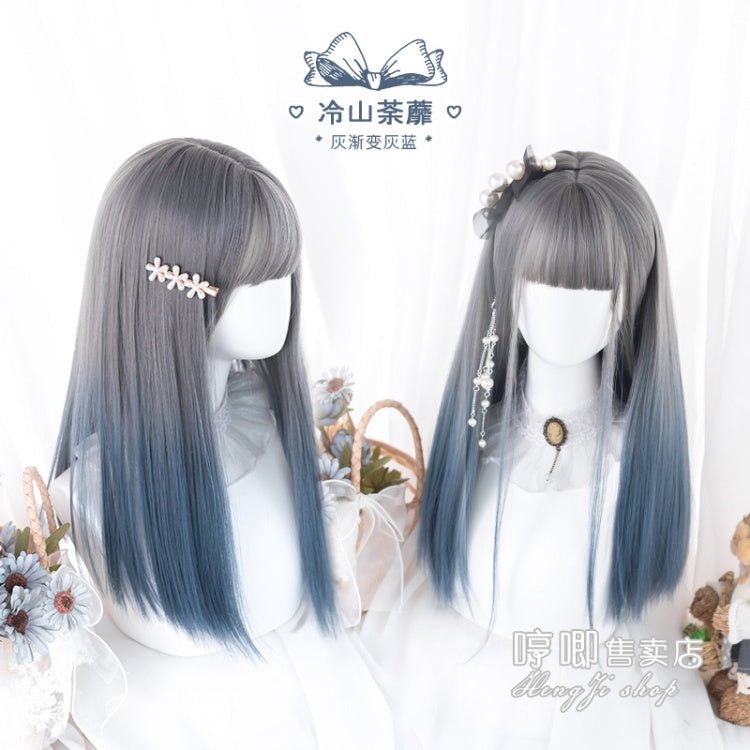 Cold Camellia JK Long Straight Synthetic Wig with Bangs