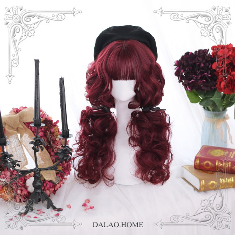 Mid-length Wool Curly Synthetic Wig