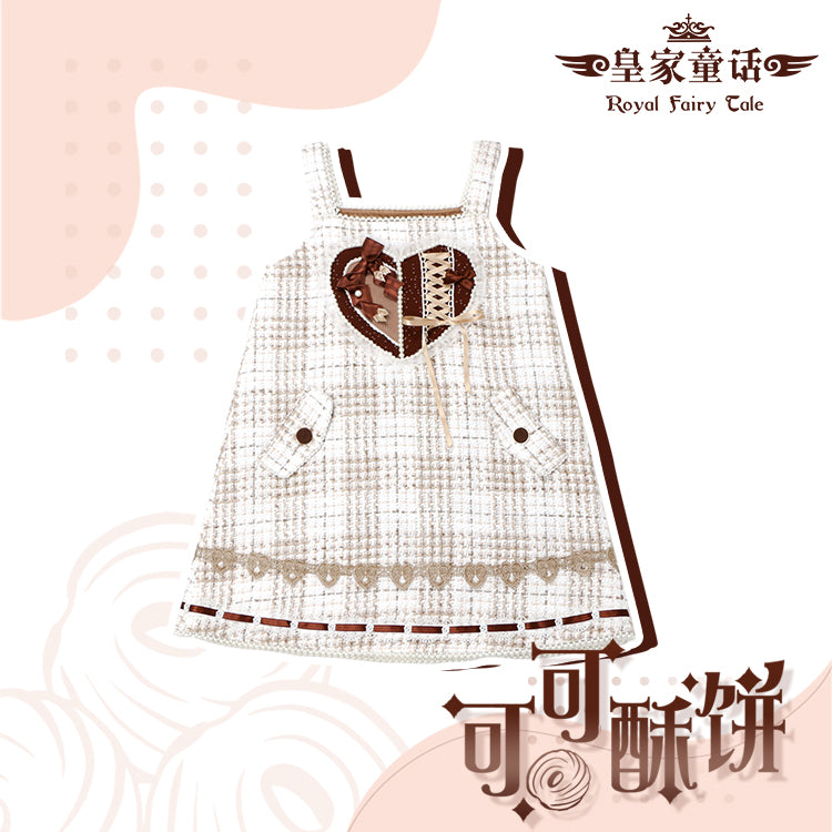 Cocoa Shortbread Woolen Sweet Overalls