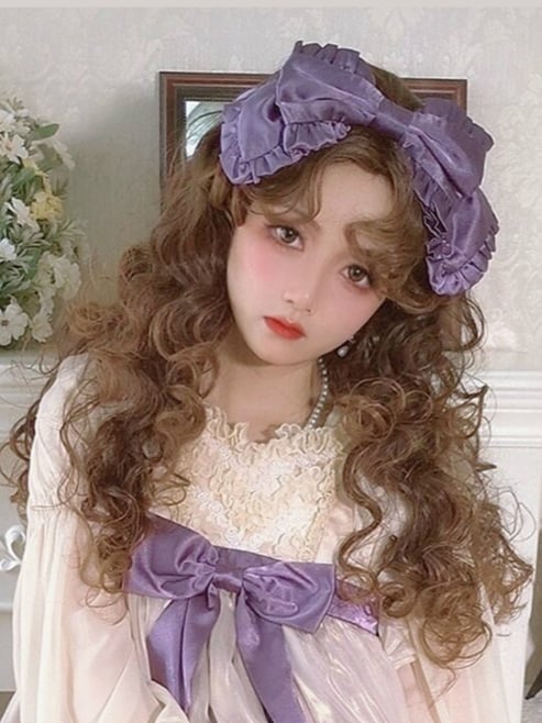 Gorgeous Vintage Curly Wig Brown Curly Wig