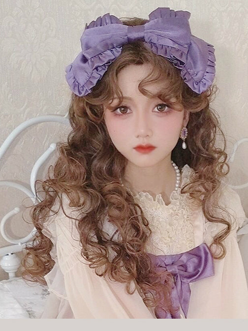 Gorgeous Vintage Curly Wig Brown Curly Wig