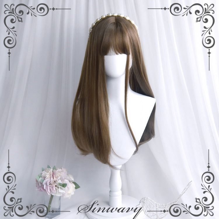 Love and Ten Microroll Long Curly Synthetic Wig with Bangs