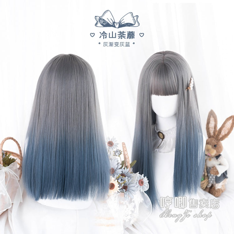 Cold Camellia JK Long Straight Synthetic Wig with Bangs