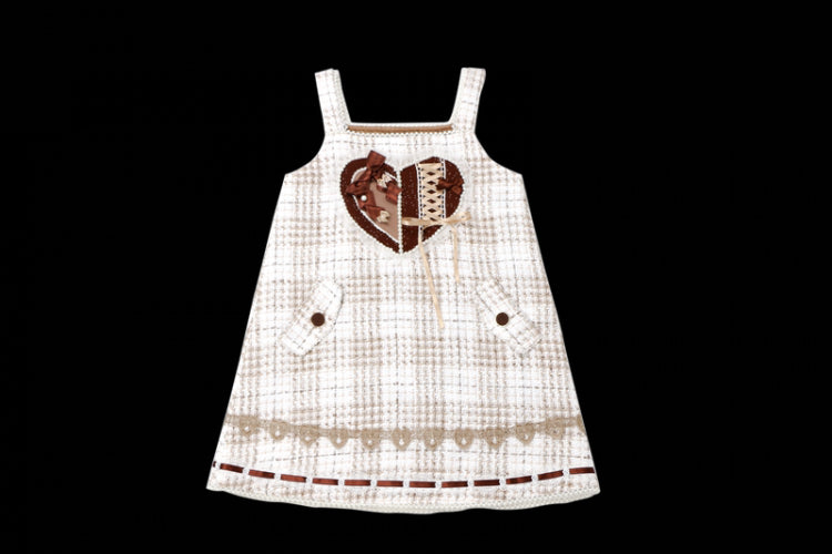 Cocoa Shortbread Woolen Sweet Overalls