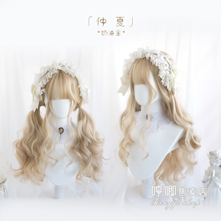 Midsummer Long Curly Synthetic Wig with Bangs