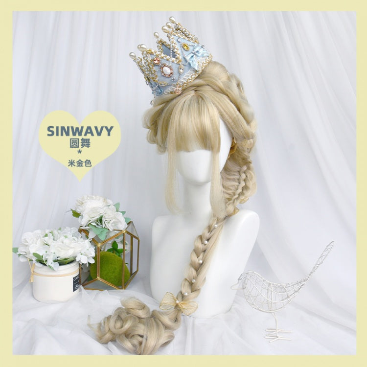 Waltlz Hanayome Water Ripple Long Curly Synthetic Wig with Bangs