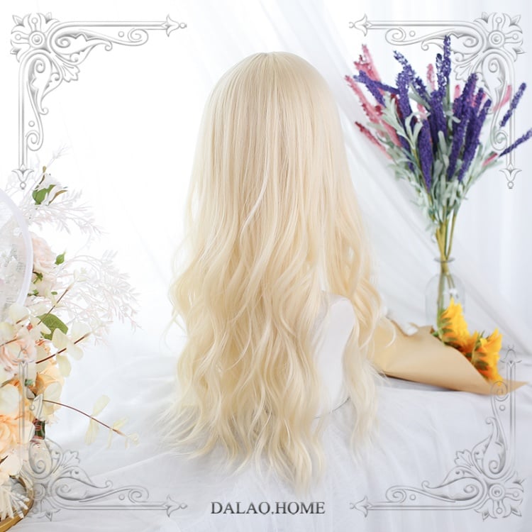 Sugar Sweet Long Curly Synthetic Wig with Bangs