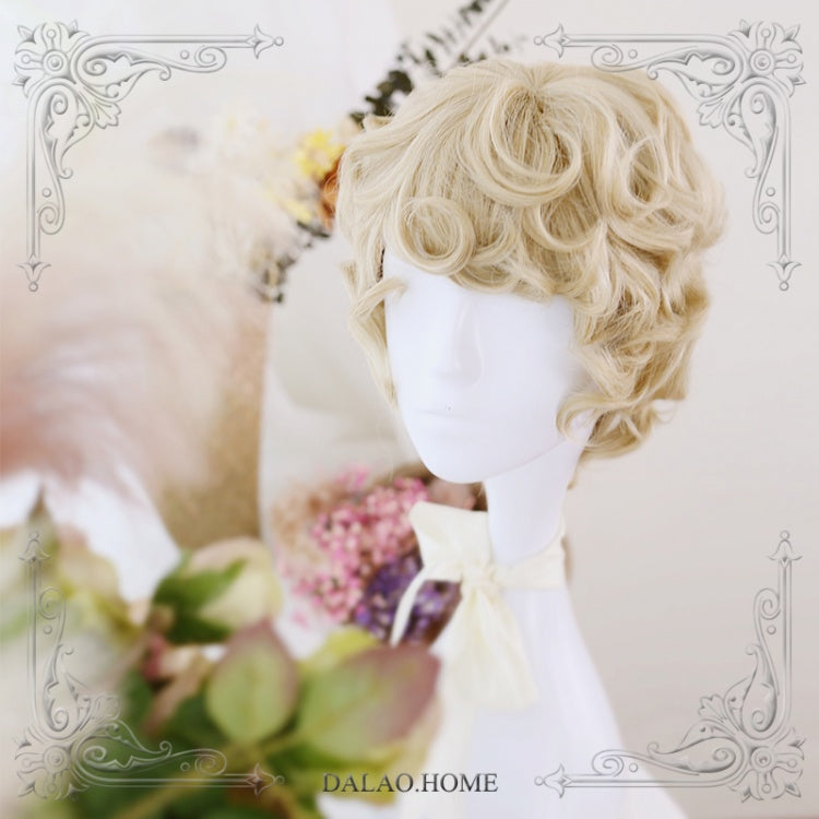 Roman Roll Couple Short Curly Synthetic Wig