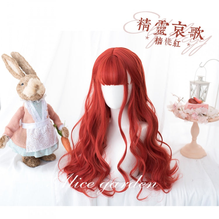 Red Long Curly Synthetic Wig
