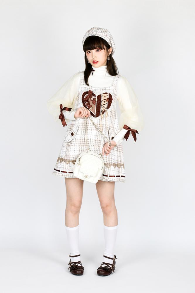 Cocoa Shortbread Woolen Sweet Overalls