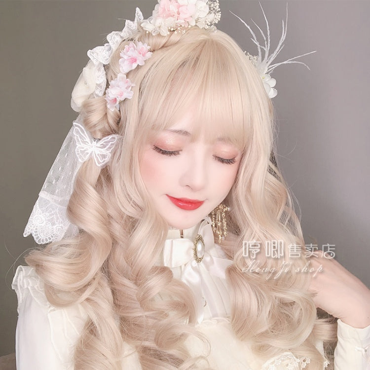 Midsummer Long Curly Synthetic Wig with Bangs