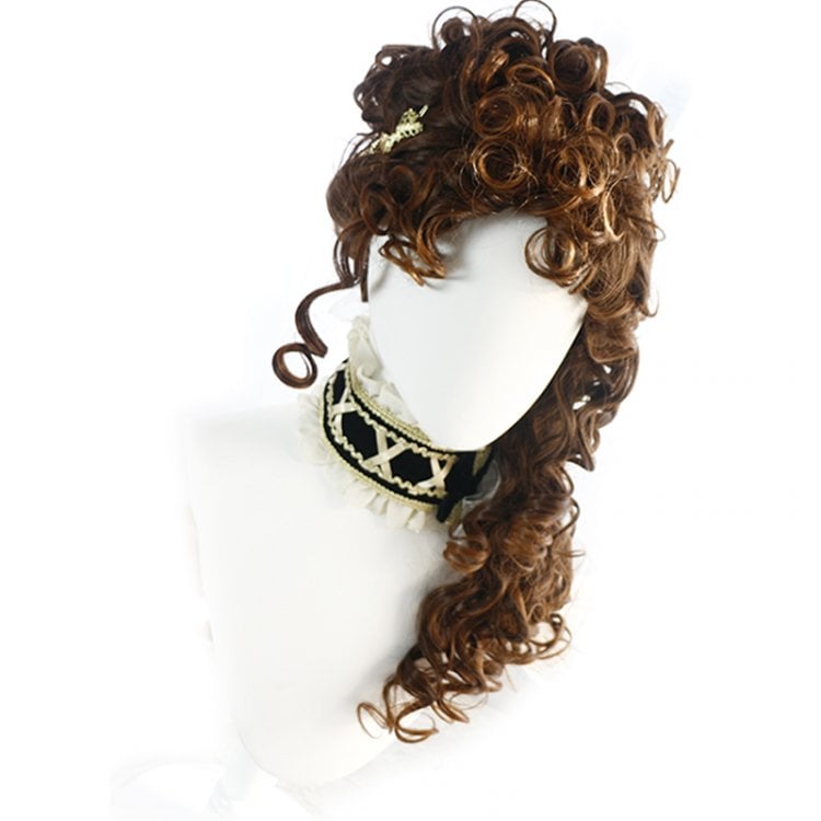 Gorgeous Vintage Curly Wig Brown Curly Wig