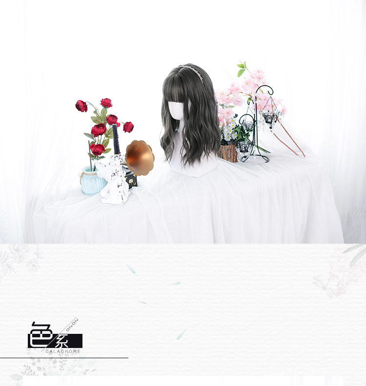 Limestone Water Ripple Mid-Length Curly Synthetic Wig