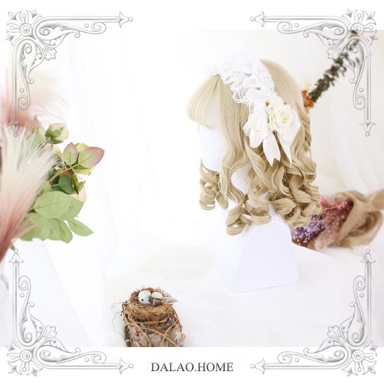 Roman Roll Couple Short Curly Synthetic Wig