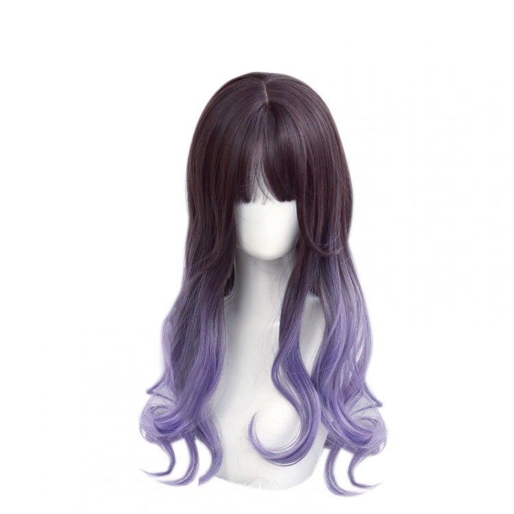 Astrologer Gradient Long Curly Synthetic Wig with Bangs