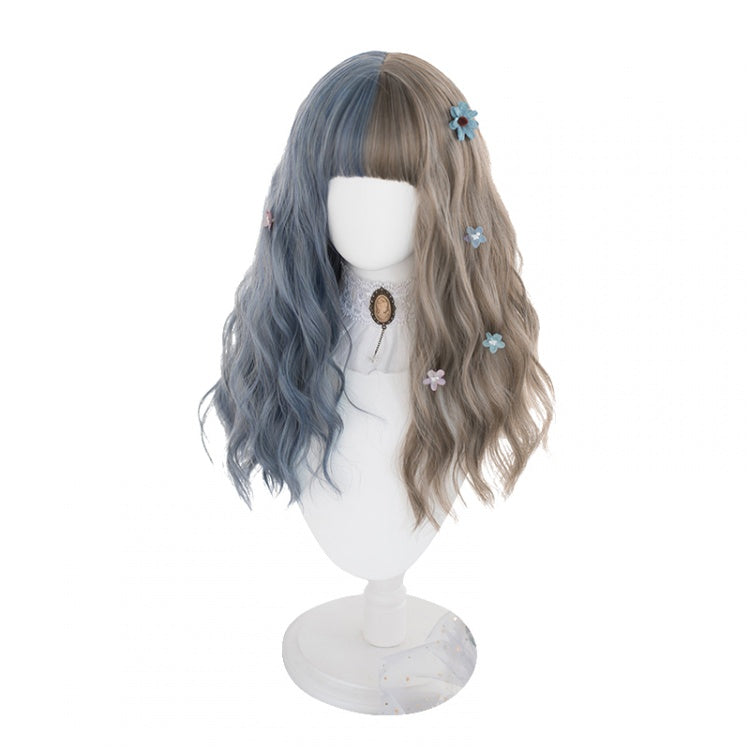 Messier Egg Roll Long Curly Synthetic Wig with Bangs