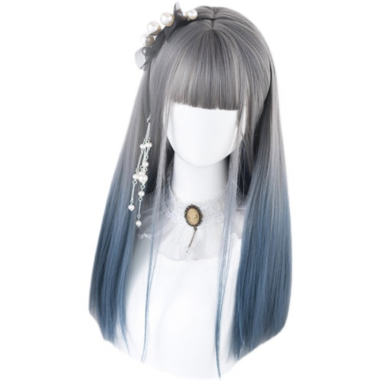 Cold Camellia JK Long Straight Synthetic Wig with Bangs