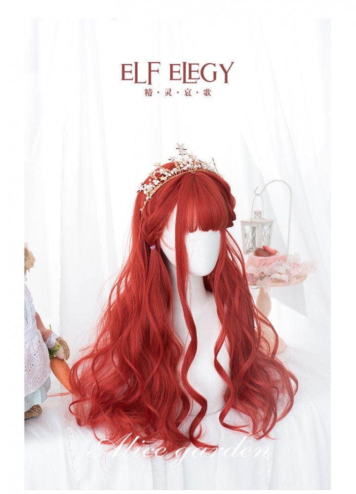 Red Long Curly Synthetic Wig