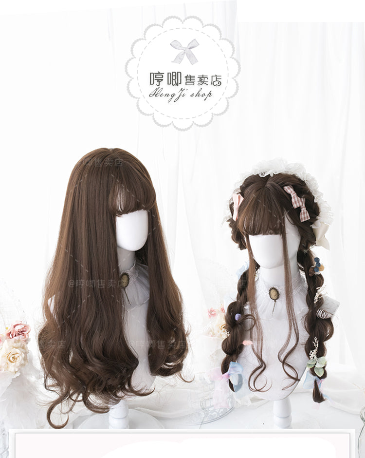 with Insomnia Chocolate Long Curly Synthetic Wig with Bangs