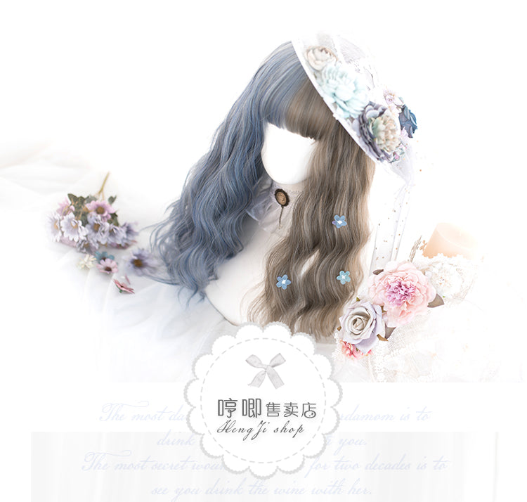 Messier Egg Roll Long Curly Synthetic Wig with Bangs