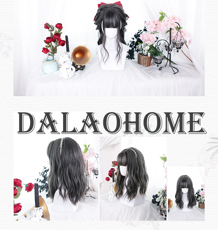 Limestone Water Ripple Mid-Length Curly Synthetic Wig