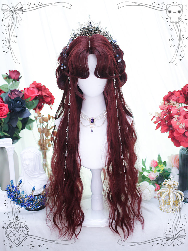 Wavy Bangs Natural Parting Wavy Long Synthetic Wig