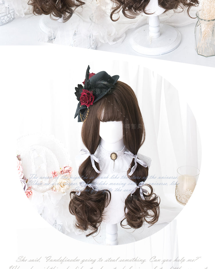 with Insomnia Chocolate Long Curly Synthetic Wig with Bangs